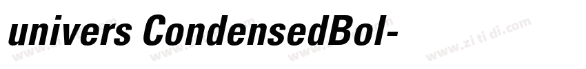univers CondensedBol字体转换